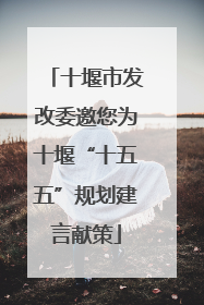 十堰市发改委邀您为十堰“十五五”规划建言献策