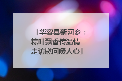 华容县新河乡：粽叶飘香传温情 走访慰问暖人心