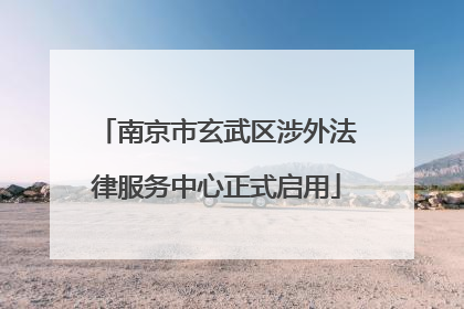 南京市玄武区涉外法律服务中心正式启用