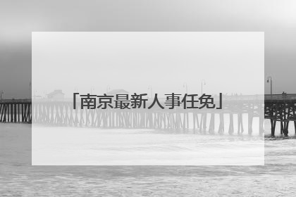 南京最新人事任免