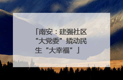 南安：建强社区“大党委”撬动民生“大幸福”