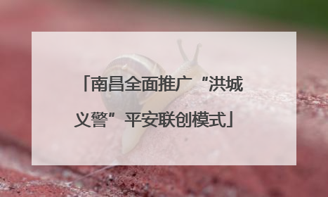 南昌全面推广“洪城义警”平安联创模式
