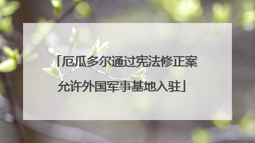 厄瓜多尔通过宪法修正案 允许外国军事基地入驻