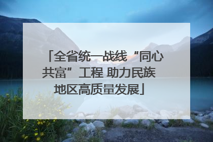 全省统一战线“同心共富”工程 助力民族地区高质量发展
