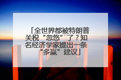 全世界都被特朗普关税“忽悠”了？知名经济学家提出一条“多赢”建议