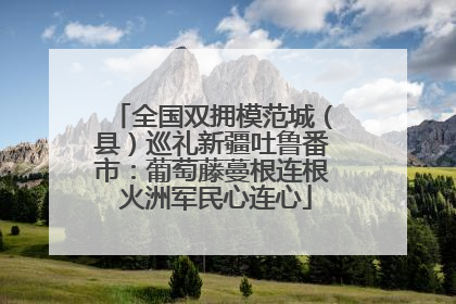 全国双拥模范城（县）巡礼新疆吐鲁番市：葡萄藤蔓根连根 火洲军民心连心