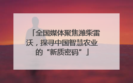 全国媒体聚焦潍柴雷沃，探寻中国智慧农业的“新质密码”