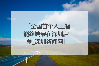 全国首个人工智能终端展在深圳启幕_深圳新闻网
