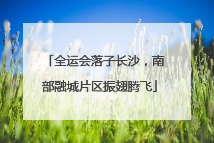 全运会落子长沙，南部融城片区振翅腾飞
