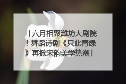 六月相聚潍坊大剧院！舞蹈诗剧《只此青绿》再掀宋韵美学热潮