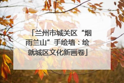 兰州市城关区“烟雨兰山”手绘墙：绘就城区文化新画卷