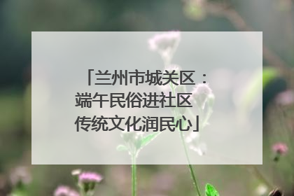 兰州市城关区：端午民俗进社区 传统文化润民心
