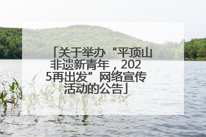 关于举办“平顶山非遗新青年，2025再出发”网络宣传活动的公告