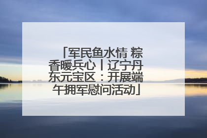 军民鱼水情 粽香暖兵心丨辽宁丹东元宝区：开展端午拥军慰问活动