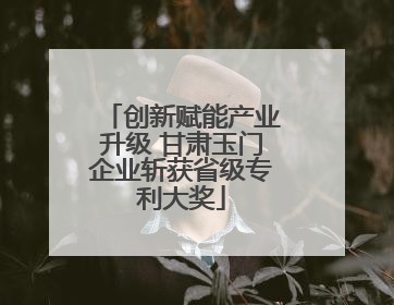 创新赋能产业升级 甘肃玉门企业斩获省级专利大奖