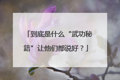 到底是什么“武功秘籍”让他们都说好？
