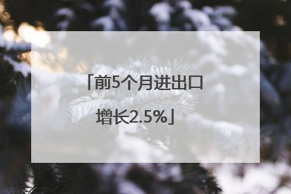 前5个月进出口增长2.5%