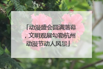 动漫盛会圆满落幕，文明观展勾勒杭州动漫节动人风景