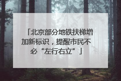 北京部分地铁扶梯增加新标识，提醒市民不必“左行右立”