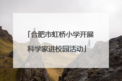 合肥市虹桥小学开展科学家进校园活动