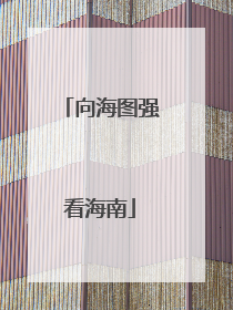 向海图强看海南