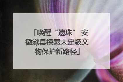 唤醒“遗珠” 安徽歙县探索未定级文物保护新路径