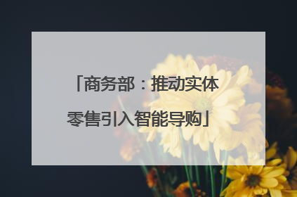 商务部：推动实体零售引入智能导购