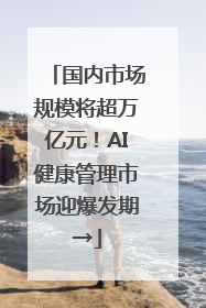 国内市场规模将超万亿元！AI健康管理市场迎爆发期→