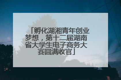 孵化湖湘青年创业梦想，第十二届湖南省大学生电子商务大赛圆满收官