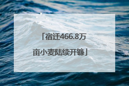宿迁466.8万亩小麦陆续开镰