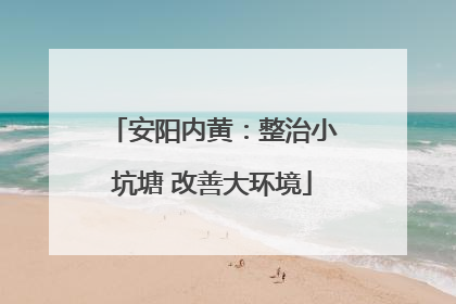 安阳内黄：整治小坑塘 改善大环境