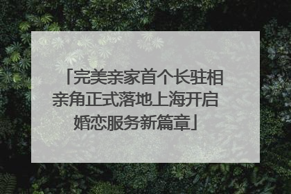 完美亲家首个长驻相亲角正式落地上海开启婚恋服务新篇章