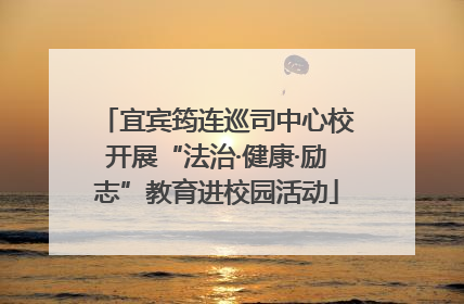 宜宾筠连巡司中心校开展“法治·健康·励志”教育进校园活动