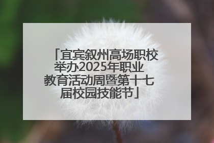 宜宾叙州高场职校举办2025年职业教育活动周暨第十七届校园技能节