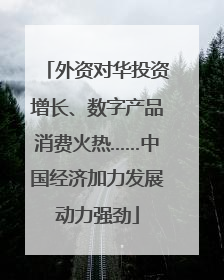 外资对华投资增长、数字产品消费火热……中国经济加力发展动力强劲