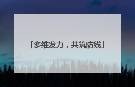 多维发力，共筑防线