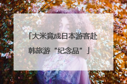 大米竟成日本游客赴韩旅游“纪念品”