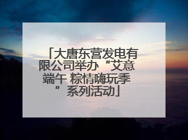 大唐东营发电有限公司举办“艾意端午 粽情嗨玩季”系列活动