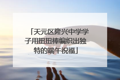 天元区隆兴中学学子用扭扭棒编织出独特的端午祝福