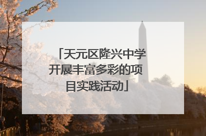 天元区隆兴中学开展丰富多彩的项目实践活动
