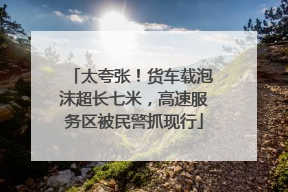 太夸张！货车载泡沫超长七米，高速服务区被民警抓现行