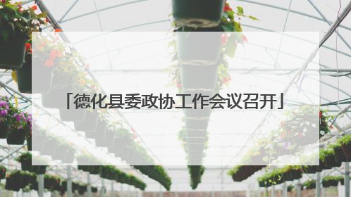 德化县委政协工作会议召开