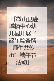 微山县驩城镇中心幼儿园开展“端午粽香情 师生共传承”端午节活动