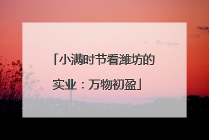 小满时节看潍坊的实业：万物初盈