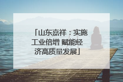 山东嘉祥：实施工业倍增 赋能经济高质量发展