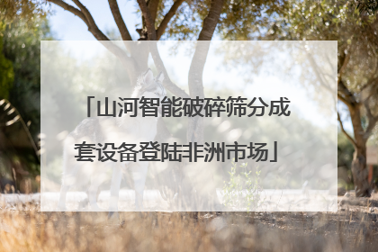 山河智能破碎筛分成套设备登陆非洲市场