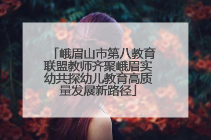 峨眉山市第八教育联盟教师齐聚峨眉实幼共探幼儿教育高质量发展新路径