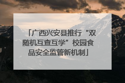 广西兴安县推行“双随机互查互学”校园食品安全监管新机制