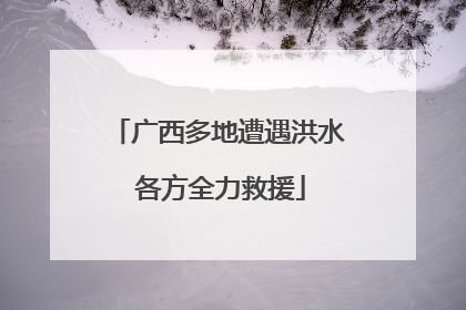 广西多地遭遇洪水 各方全力救援