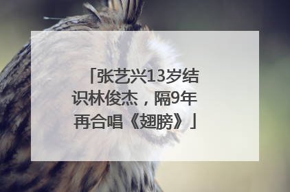 张艺兴13岁结识林俊杰，隔9年再合唱《翅膀》